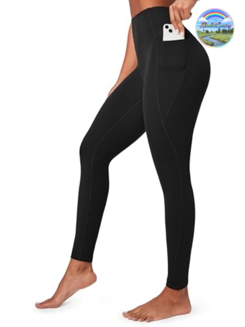 Compression Leggings High Rise Tummy Control Side Pockets Yoga Pants